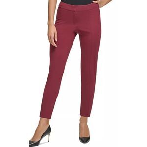 DKNY Low-Rise Skinny Ankle Pants Cabernet 4